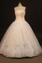Simple Ball Gown Strapless FLoor-Length Quinceanera Dresses Style LZ42443
