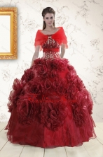 Unique Quinceanera Dresses with Hand Made Flowers for 2015 XFNAO697AFOR