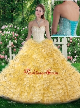 Vintage Sweetheart Quinceanera Dresses with Beading and Ruffles SJQDDT284002FOR