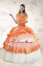 2015 Perfect Strapless Quinceanera Dresses with Beading and Appliques XFNAO564AFOR