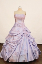 Beautiful Ball gown StraplessFloor-length Quinceanera Dresses Appliques with Beading Style FA-Z-0077