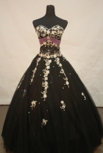 The Brand new Ball Gown Sweetheart Neck Floor-Length Blue Beading and Applqiues Quinceanera Dresses Style FA-S-275