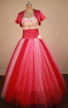Cheap Ball Gown Strapless Floor-Length Hot Pink Quinceanera Dresses Style LJ42758