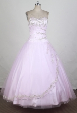 Cute Ball Gown Sweetheart Floor-length Pink Quinceanera Dress Y042625