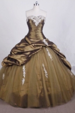 Elegant Ball gown Sweetheart Floor-length Quinceanera Dresses Appliques Style FA-Z-0054
