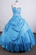 Elegant Ball gown Sweetheart Floor-length Quinceanera Dresses Appliques with Beading Style FA-Z-0042