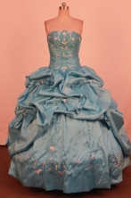 Gorgeous Ball Gown Strapless Floor-Length Quinceanera Dresses Style LZ42466