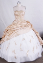 Luxurious Ball Gown Sweetheart Floor-length Quinceanera Dresses Appliques with Beading Style FA-Z-0010