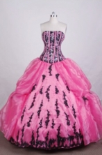 Luxurious Ball gown Strapless Floor-length Quinceanera Dresses Appliques with Beading Style FA-Z-0053 
