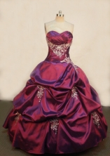 Luxurious Ball gown Sweetheart Floor-length Quinceanera Dresses Appliques Style FA-Z-0089