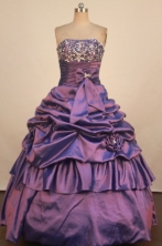 Modest Ball Gown Strapless Floor-Length Quinceanera Dresses Style LZ42450