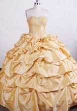 Modest Ball gown Sweetheart Floor-length Quinceanera Dresses Appliques with Beading Style FA-Z-0016