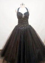 Perfect A-line Halter top Floor-length Beading Sequins Quinceanera Dresses FA-Z-128