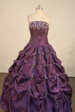 Popular Ball Gown Strapless Floor-Length White Beading and Appliques Quinceanera Dresses Style FA-S-299