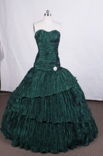 Simple A-line Sweetheart Floor-length Quinceanera Dresses Beading Style FA-Z-0039