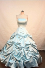 Simple Ball gown Strapless Floor-length Quinceanera Dresses  Style FA-Z-0069 