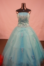 Sweet Ball Gown Strapless Floor-Length Quinceanera Dresses Style X042446