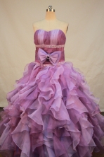 Exclusive Ball Gown Sweetheart Neck Floor-Length Lilac Beading and Appliques Quinceanera Dresses Style FA-S-281