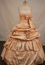 Sweet Ball gown Strapless Floor-Length Quinceanera Dresses Style FA-Y-116