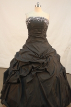 Sweet Ball gown Strapless Floor-Length Quinceanera Dresses Style FA-Y-137