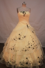 Sweet Ball gown Strapless Floor-Length Quinceanera Dresses Style FA-Y-144