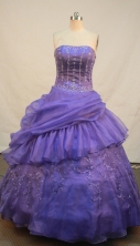 Sweet Ball gown Strapless Floor-Length Quinceanera Dresses Style FA-Y-164
