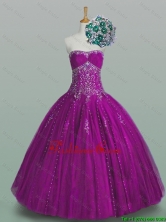 2015 Summer Elegant Strapless Beaded Quinceanera Dresses with Appliques SWQD005-7FOR