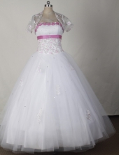 Beautiful Ball Gown Strapless Floor-length White Quinceanera Dress LJ2646