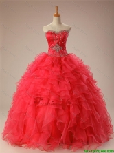 Luxurious 2016 Fall Sweetheart Beaded Quinceanera Prom Dresses with Ruffles SWQD009-3FOR