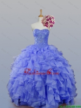 New Arrival 2016 Summer Sweetheart Beaded Quinceanera Prom Dresses with Ruffles SWQD007-3FOR