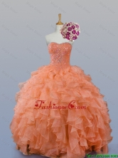 Pretty Sweetheart Beaded Quinceanera Gowns in Organza for 2015 Fall SWQD007-7FOR