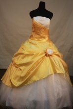 Simple Ball gown StraplessFloor-length Quinceanera Dresses  Style FA-Y-0094