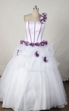 Wonderful Ball gown One shoulder Floor-length Quinceanera Dresses Style FA-W-355
