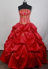 2012 Popular Ball Gown Strapless Floor-Length Quinceanera Dresses Style JP42653