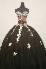 Brand New Ball Gown Sweetheart Neck Floor-Length Brown Appliques and Beading Quinceanera Dresses Style FA-S-146