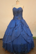Elegant Ball Gown Strapless Floor-length Quinceanera Dresses Appliques Style FA-Z-0210