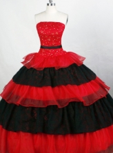 Brand New Ball Gown Strapless Floor-length Organza Quinceanera Dresses Style FA-C-079