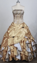 Exclusive Ball gown Strapless Chapel Train Quinceanera Dresses Style FA-W-r52