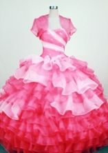 Gorgeous Ball Gown Strapless Floor-Length Hot Pink Beading Quinceanera Dresses Style FA-S-289