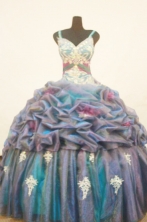 Beautiful Ball Gown Straps Floor-length Quinceanera Dresses Appliques with Beading Style FA-Z-0209