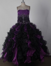 Brand New Ball Gown Strapless Floor-length Quinceanera Dress LJ2671