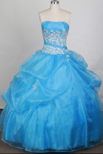 Cheap Ball gown Strapless Floor-length Quinceanera Dresses Style FA-W-r51