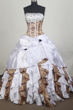 Exclusive Ball gown Strapless Chapel Train Quinceanera Dresses Style FA-W-r14