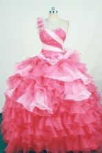 Luxurious Ball Gown One-shoulder Neck Floor-length Quinceanera Dresses Style FA-W-315