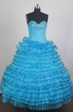 Luxury Ball gown Sweetheart-neck Floor-length   Quinceanera Dresses Style FA-W-r04