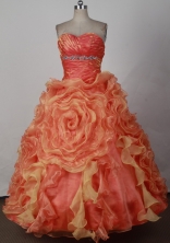 Perfect Ball Gown Strapless Floor-length Quinceanera Dress LJ2660