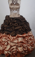 Perfect Ball gown Halter top neck Floor-length Quinceanera Dresses Style FA-W-r41