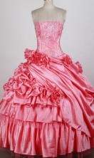Perfect Ball gown Strapless  Floor-length Quinceanera Dresses Style FA-W-r43