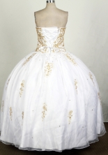 Popular Ball Gown Sweetheart Floor-length White Quinceanera Dress Y042642