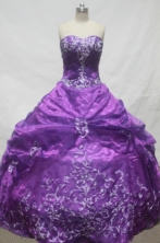 Pretty Ball Gown Sweetheart Floor-length Quinceanera Dresses Appliques Style FA-Z-0218